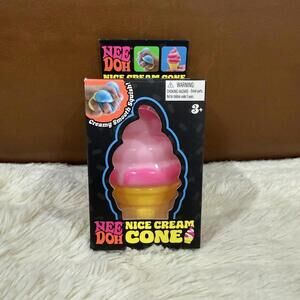 Pink NeeDoh Nice Cream Cone Schylling TikTok Toy Sensory